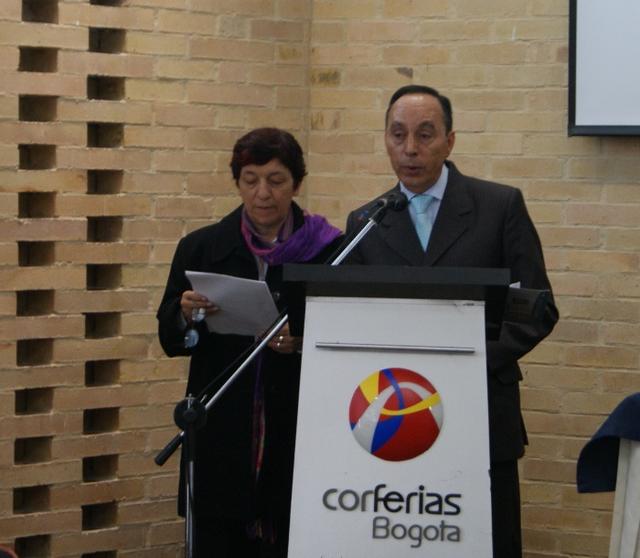 Flor Alba Santamaría directora de la Catedra Unesco y Jorge David Sánchez Docente de Ciencias de la Educación.