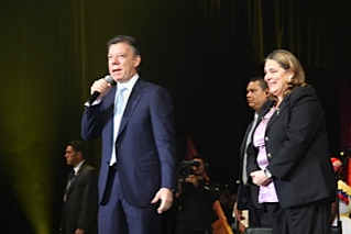 Presidente de la República, Juan Manuel Santos y Ministra de Cultura, Mariana Garcés Córdoba